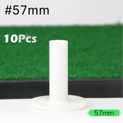 10Pcs Professional Rubber Golf Tees Driving Range Tee Ball Holder for Indoor Outdoor Practice Mat White