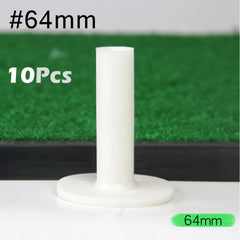 10Pcs Professional Rubber Golf Tees Driving Range Tee Ball Holder for Indoor Outdoor Practice Mat White