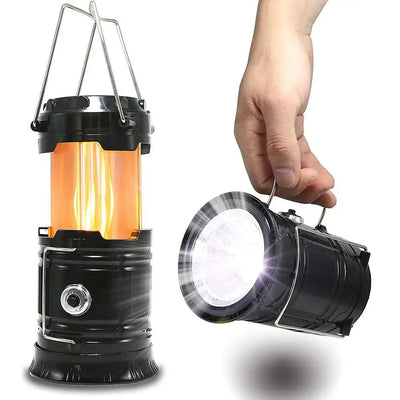 3 Lighting Modes Camping Lamp Solar Powered Flashlight Portable Tent Lamp Rechargeable Lantern Night Light For Outdoor Hiking