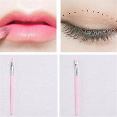 5PCS Cosmetic Eye Shadow Foundation Eyebrow Eyeliner Eyelash Lip Brush Makeup Brushes Tool Make Up Eye Brush Set Pink