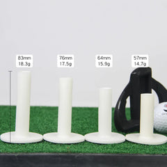 10Pcs Professional Rubber Golf Tees Driving Range Tee Ball Holder for Indoor Outdoor Practice Mat White