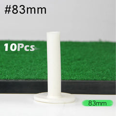 10Pcs Professional Rubber Golf Tees Driving Range Tee Ball Holder for Indoor Outdoor Practice Mat White