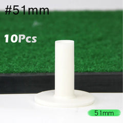 10Pcs Professional Rubber Golf Tees Driving Range Tee Ball Holder for Indoor Outdoor Practice Mat White