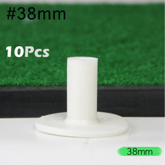 10Pcs Professional Rubber Golf Tees Driving Range Tee Ball Holder for Indoor Outdoor Practice Mat White