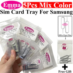 5Pcs Phone SIM Chip Holder Slot Adapter Drawer SIM Card Tray Holder Slot For Samsung A11 A21 A31 A41 A51 A12 A22 A32 A42 A52 A72