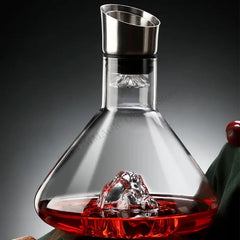 1500ML Iceberg Whisky Wine Decanter Handmade Lead-free Crystal Wine Pourer Carafe Thickened Wine Dispenser Pot Bar Accessories