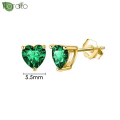 925 Sterling Silver Needle Luxury Green Crystal CZ Earrings 2023 New Gold Small Hoop Earrings for Women Fashion Puncture Jewelry