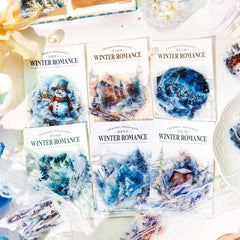 20pcs/bag PET Christmas Town Sticker Romantic Winter Snowpines Snowman Diary Scrapbook DIY Decorative Stickers