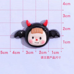 10PCS Resin Colorful Cute, Terrifying Halloween baby festival cartoon Scrapbook Flatback 3D food Figurine DIY Decor Crafts