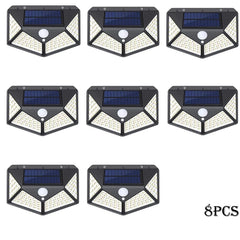 12 Pack Solar Lights Outdoor Wireless 100 LED Solar Motion Sensor Lights Waterproof Security Wall Lighting Outside for Backyard