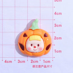 10PCS Resin Colorful Cute, Terrifying Halloween baby festival cartoon Scrapbook Flatback 3D food Figurine DIY Decor Crafts