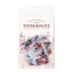 20pcs/bag PET Christmas Town Sticker Romantic Winter Snowpines Snowman Diary Scrapbook DIY Decorative Stickers