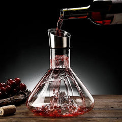 1500ML Iceberg Whisky Wine Decanter Handmade Lead-free Crystal Wine Pourer Carafe Thickened Wine Dispenser Pot Bar Accessories