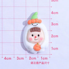 10PCS Resin Colorful Cute, Terrifying Halloween baby festival cartoon Scrapbook Flatback 3D food Figurine DIY Decor Crafts