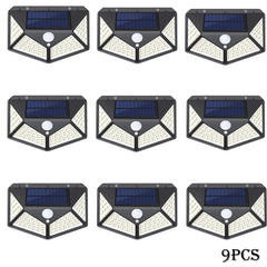 12 Pack Solar Lights Outdoor Wireless 100 LED Solar Motion Sensor Lights Waterproof Security Wall Lighting Outside for Backyard