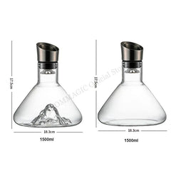 1500ML Iceberg Whisky Wine Decanter Handmade Lead-free Crystal Wine Pourer Carafe Thickened Wine Dispenser Pot Bar Accessories