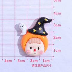 10PCS Resin Colorful Cute, Terrifying Halloween baby festival cartoon Scrapbook Flatback 3D food Figurine DIY Decor Crafts