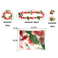 4pcs/set Hawaiian Party Artificial Flowers Leis Necklace Hawaii Summer Beach Flower Wreath Garland Aloha Wedding Birthday Decor