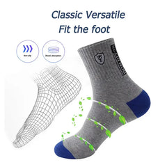 10 pairs Breathable Men's Basketball Crew Socks for Spring and Fall Sweat Absorption Deodorant Sports Stockings