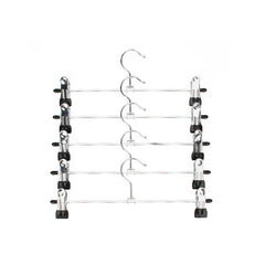 10Pcs/Lot Hangers For Clothes Stainless Steel Clip Stand Hanger Pants Skirt Kid Clothes Adjustable Pinch Grip Traceless Hanger