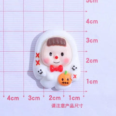 10PCS Resin Colorful Cute, Terrifying Halloween baby festival cartoon Scrapbook Flatback 3D food Figurine DIY Decor Crafts